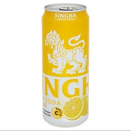 #91 สิงห์เลมอนโซดา 330ml  + น้ำแข็งอนามัยหลอดเล็ก