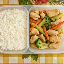 ข้าวอกไก่ผัดผัก