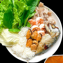 เมี่ยง ปลาทู หอยแมลงภู่ กุ้ง สามชั้น ชุดS