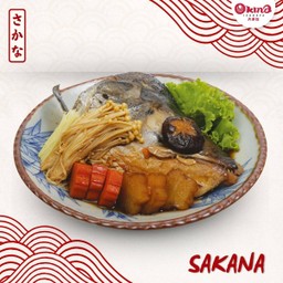 หัวปลาแซลมอนต้มซีอิ๊ว