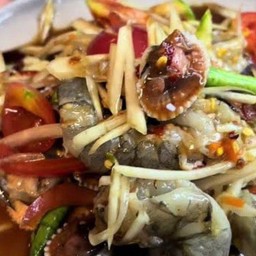 ตำหอยแครงกุ้งสด