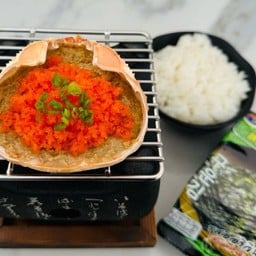 เซ็ทมันปูทาระบะย่างท็อปไข่กุ้ง