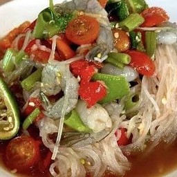 ตำเส้นเล็กกุ้งสด