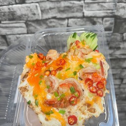 ข้าวกุ้งผัดกระเทียมไข่ตอก(2ฟอง)