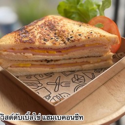 แซนด์วิสดับเบิ้ลไข่ แฮมเบคอนชีท