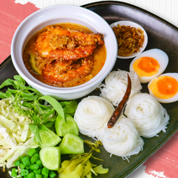 ขนมจีนน้ำพริกกุ้งทอด