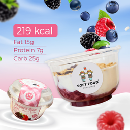 โยเกิร์ตคัพรสเบอรี่รวม  Yogurt Cup : Berry Bliss