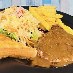 สเต็กหมูพริกไทยดำ