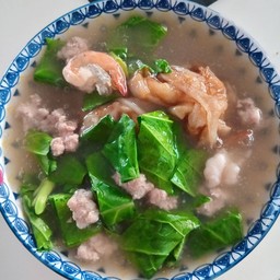 ราดหน้าทะเลหมึก+กุ้ง