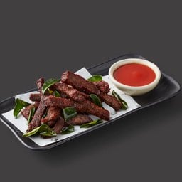 เนื้อริบอายทอดน้ำปลา