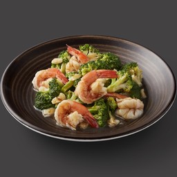 ผัดบล็อกโคลี่กุ้งสด