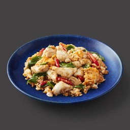 เนื้อปูผัดพริกมันกุ้ง