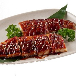 ปลาไหล(ย่าง)ราดซอส