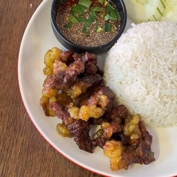 ข้าวโคขุนทอดจิ้มแจ่ว