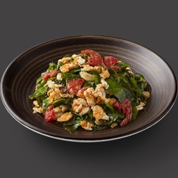 ใบเหลียงผัดไข่กุ้งแห้งกรอบ