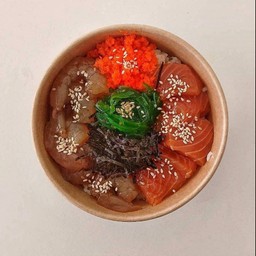 ข้าวหน้าม่อนกุ้งดองซีอิ๊ว