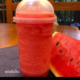 สมูตตี้แตงโม เนื้อล้วน ไม่ใส่น้ำเชื่อม ไม่ใส่น้ำแข็ง