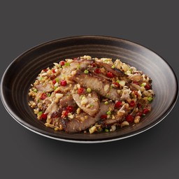 คอหมูคั่วพริกเกลือ