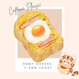 โทสต์ไข่ แฮมไก่ ชีส