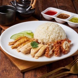 ข้าวมันไก่ผสม 3 อย่าง