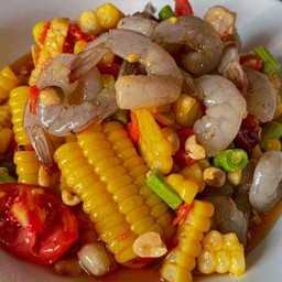 ตำข้าวโพดกุ้งสด