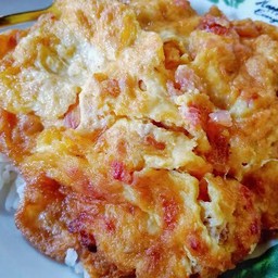 ข้าวไข่เจียวแหนมร้อนๆน้ำจิั้มรสเด็ด