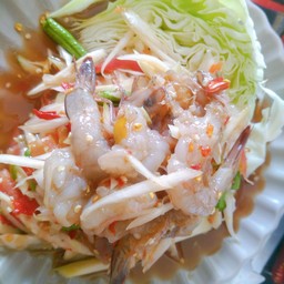 ตำยอหมึกกุ้งสดน้ำปลาร้านัวๆ