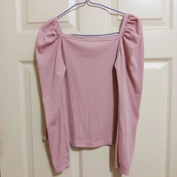 เสื้อยืดผ้าร่องแขนยาว ชมพู S