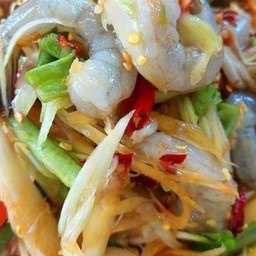 ตำกุ้งสดน้ำปลาร้านัวๆ
