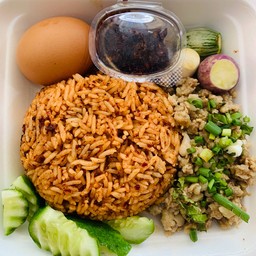 น้ำพริกนรก หมูสับ ไข่ต้ม