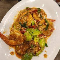 ผัดสะตอพริกสดกุ้ง