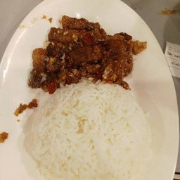 ข้าวราดหมูกรอบคั่วพริกเกลือ