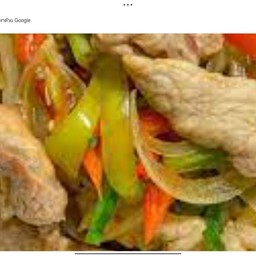 ผัดพริกหยวกราดข้าว