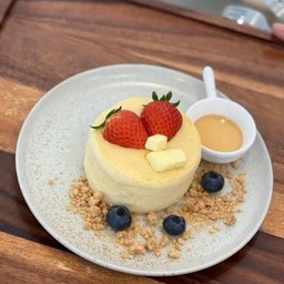 A1 ซูเฟล่ ออริจินอล (แป้งซูเฟล่1 สตรอ และบลูเบอรี+น้ำผึ้ง+เนย) ดิลิเวอรีไม่มีจัดส่งไอศกรีม