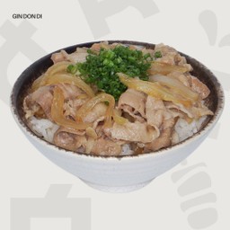 ข้าวหน้าหมูสามชั้นต้นหอม