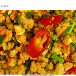 ผัดไข่เค็มราดข้าว