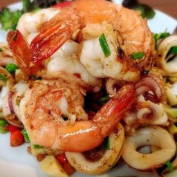 กุ้ง+ปลาหมึก