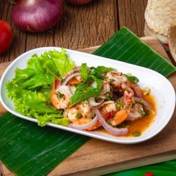 ลาบกุ้งสุก