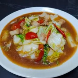 ผัดผักกาดขาวเป็นกับข้าว