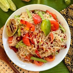ส้มตำขนมจีนปูปลาร้า