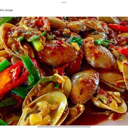 ผัดพริกเผาหอยลายแก้ผ้า  เป็นกับข้าว