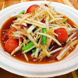 ตำปลาร้า(ไม่ใส่ปูเค็ม)