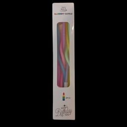 เทียนเกลียวคลื่น สีพลาสเทล (41346)