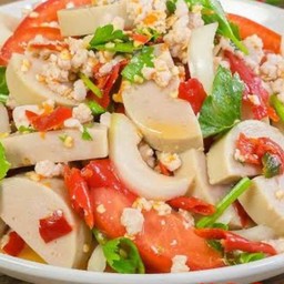 ยำหมูยอ+หมูสับ