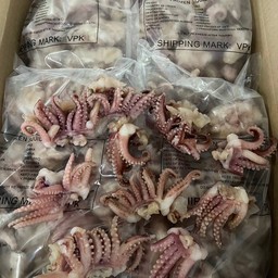 หนวดหมึกผ่า IQF เทปส้ม ถุง1โล nw.50%