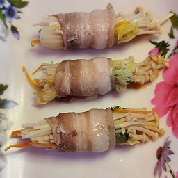 หมูสามชั้น+ผักรวม