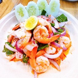 ลาบกุ้งลวก