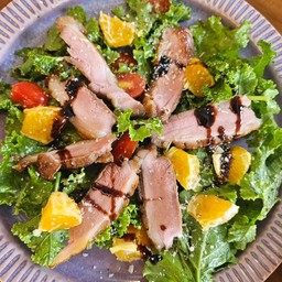 Smoked duck pesto salad