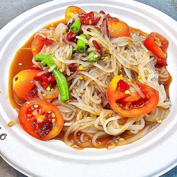 ตำเส้นเล็ก(ธรรมดาสามารถเพิ่มท็อปปิ้งได้)