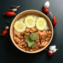 ข้าวไก่กระเทียม